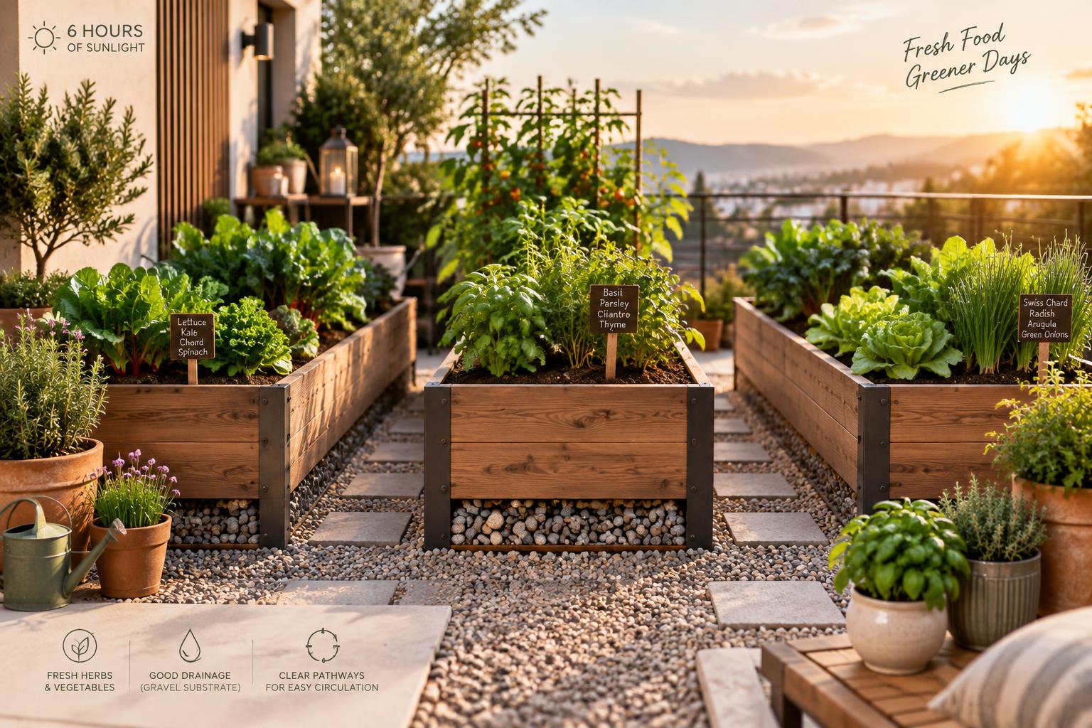 Coin potager sur terrasse : 3 plans et substrat drainant